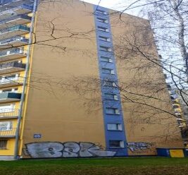 Ściany szczytowe budynków – Nadbystrzycka 85 i&nbsp;87