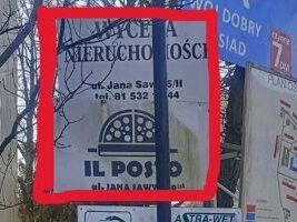 Miejsce pod&nbsp;reklamę zewnętrzną przy ul.&nbsp;P.&nbsp;Balcera 1